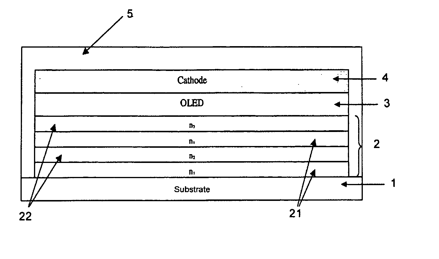 Light-emitting diode, one of the electrodes of which is a multilayer made of amorphous carbon