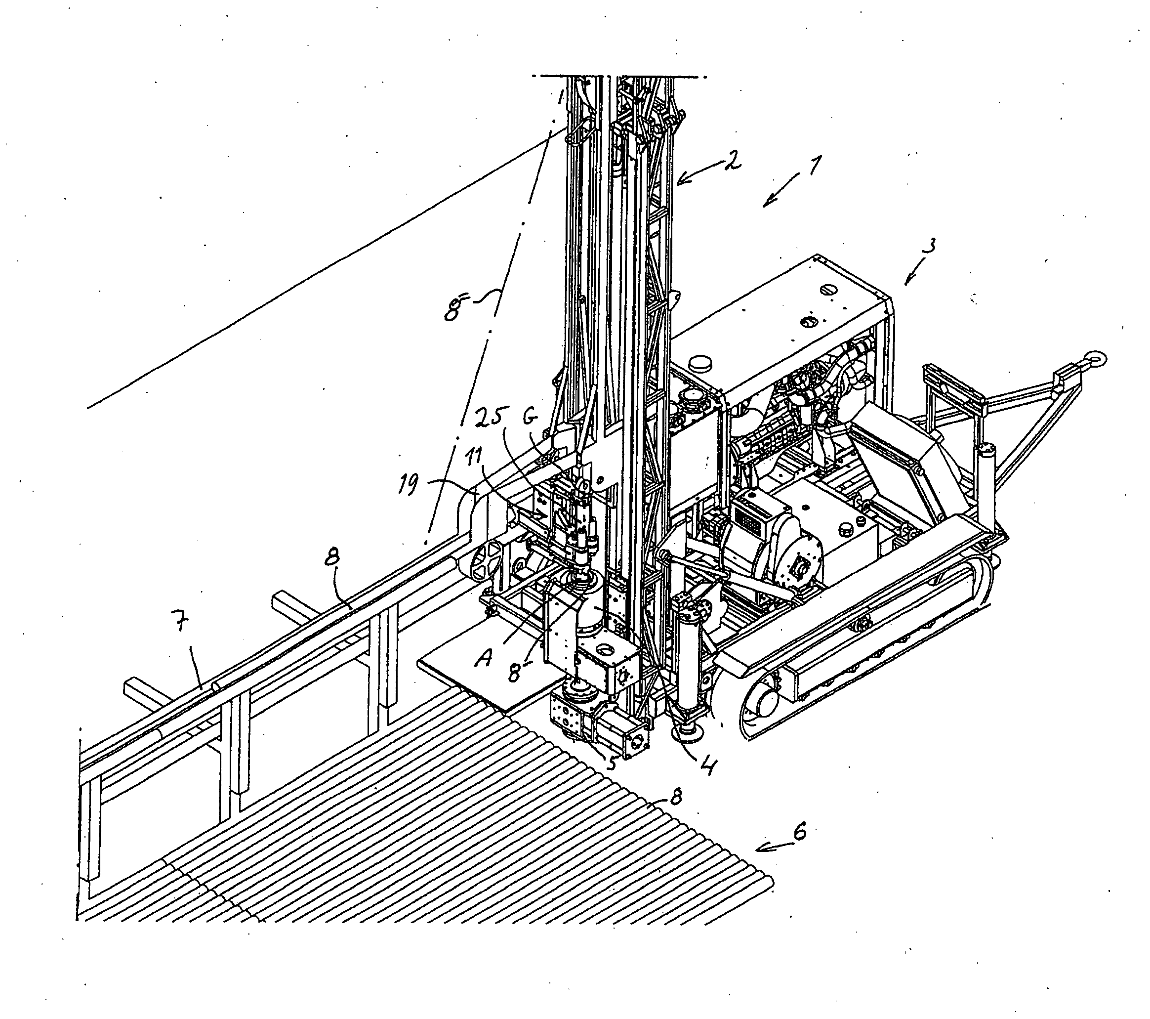 Device and method for handling drill string components, as well as rock drilling rig