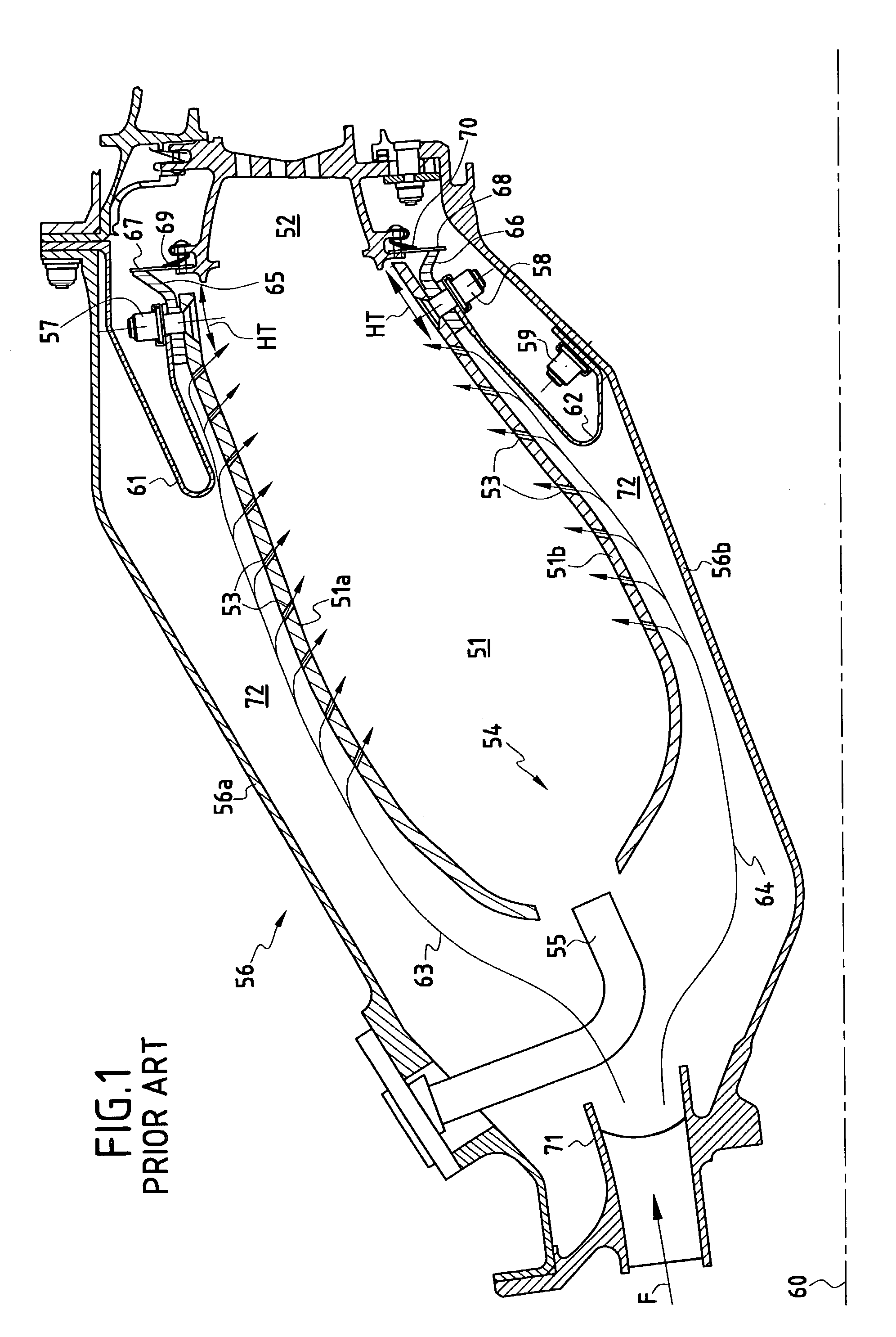 Combustion chamber sealing ring, and a combustion chamber including such a ring