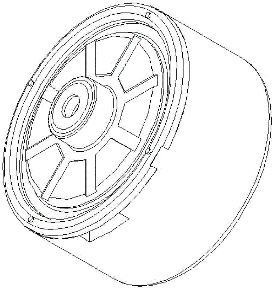 Plastic package motor with anti-loose end cover