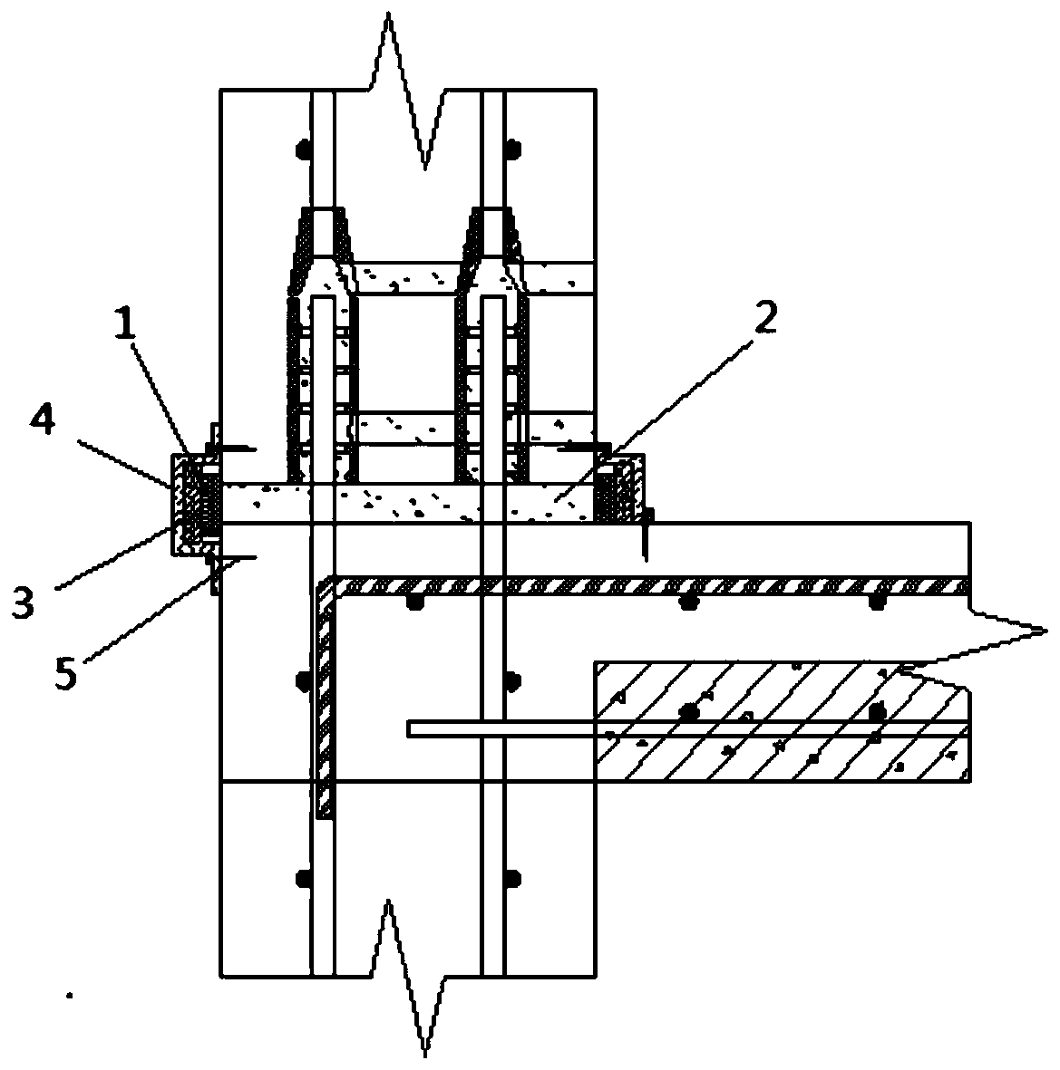 Rapid grouting construction method for fabricated concrete construction