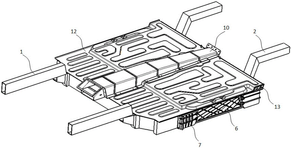 Tenon and mortise type vehicle frame for battery pack of electric vehicle