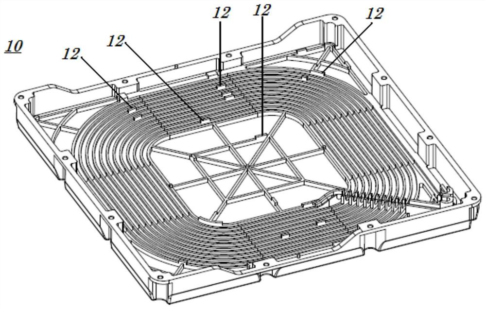 Wire coil device and glue pouring process thereof