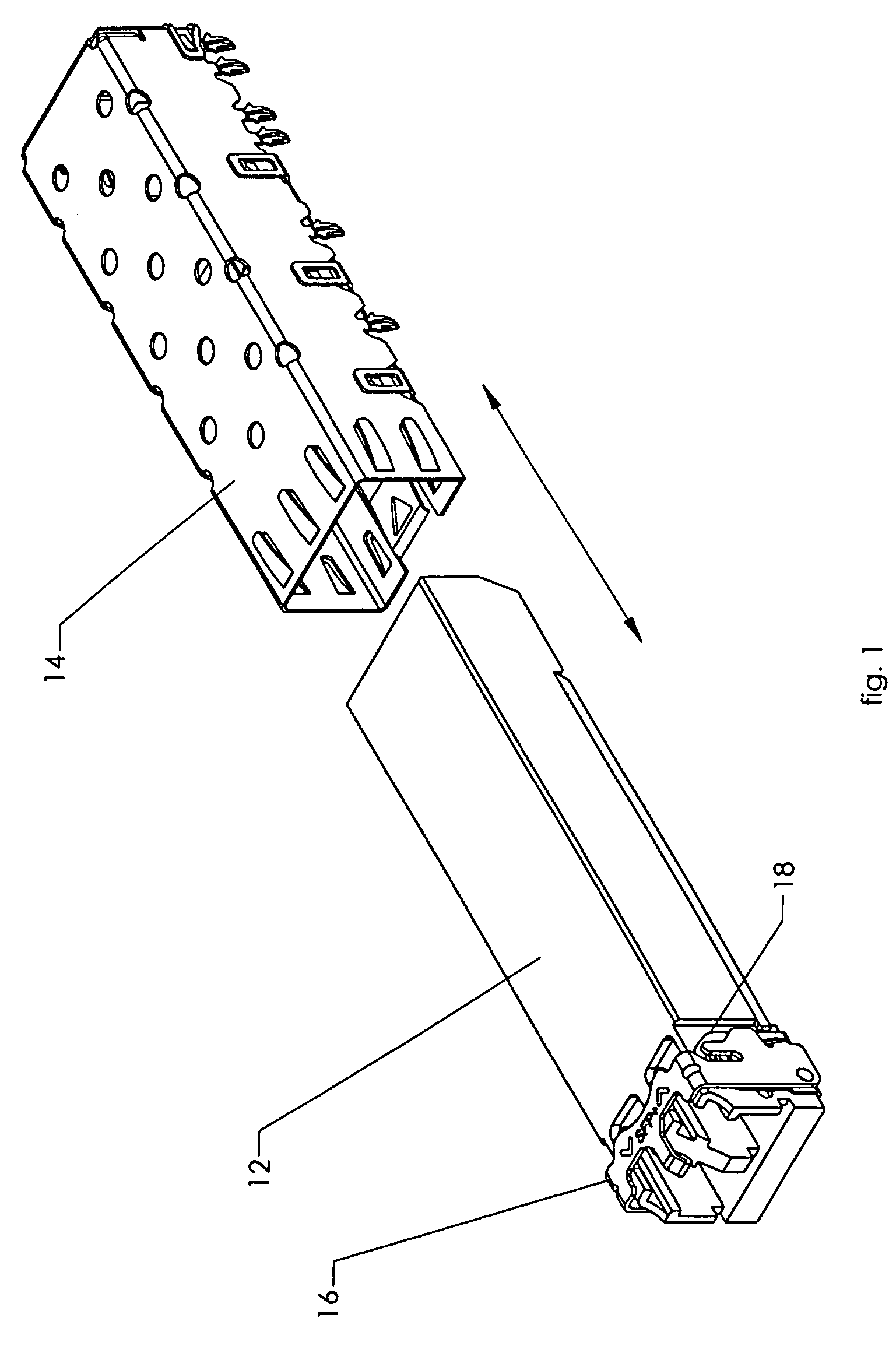 Fiber optic module release mechanism