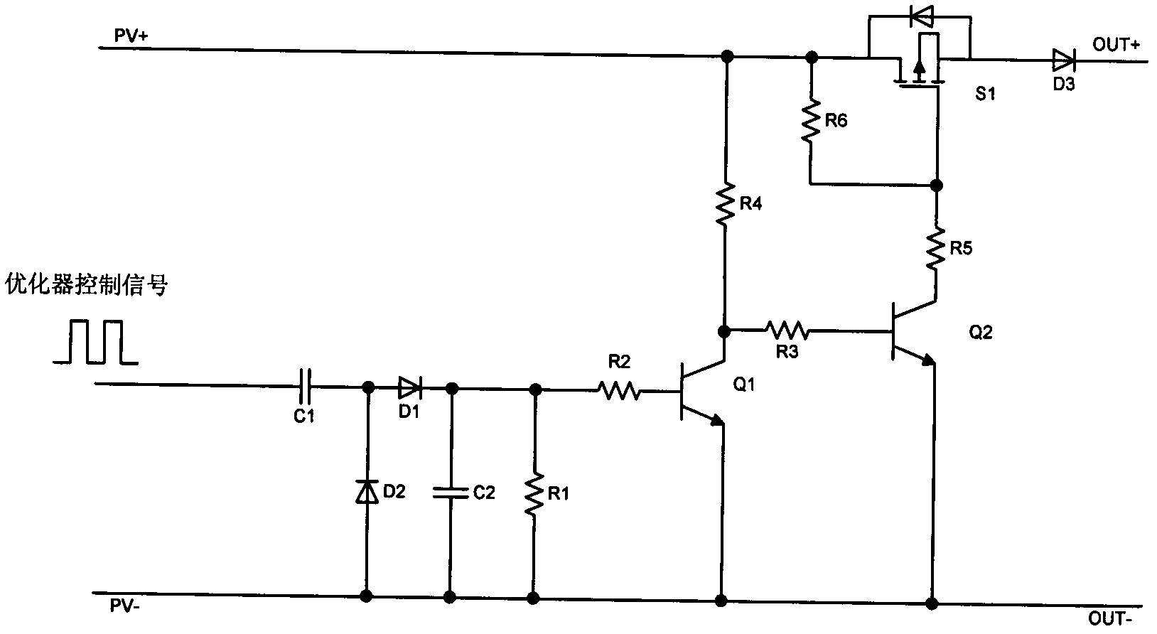 Photovoltaic module optimizer redundancy direct connection device and control method thereof