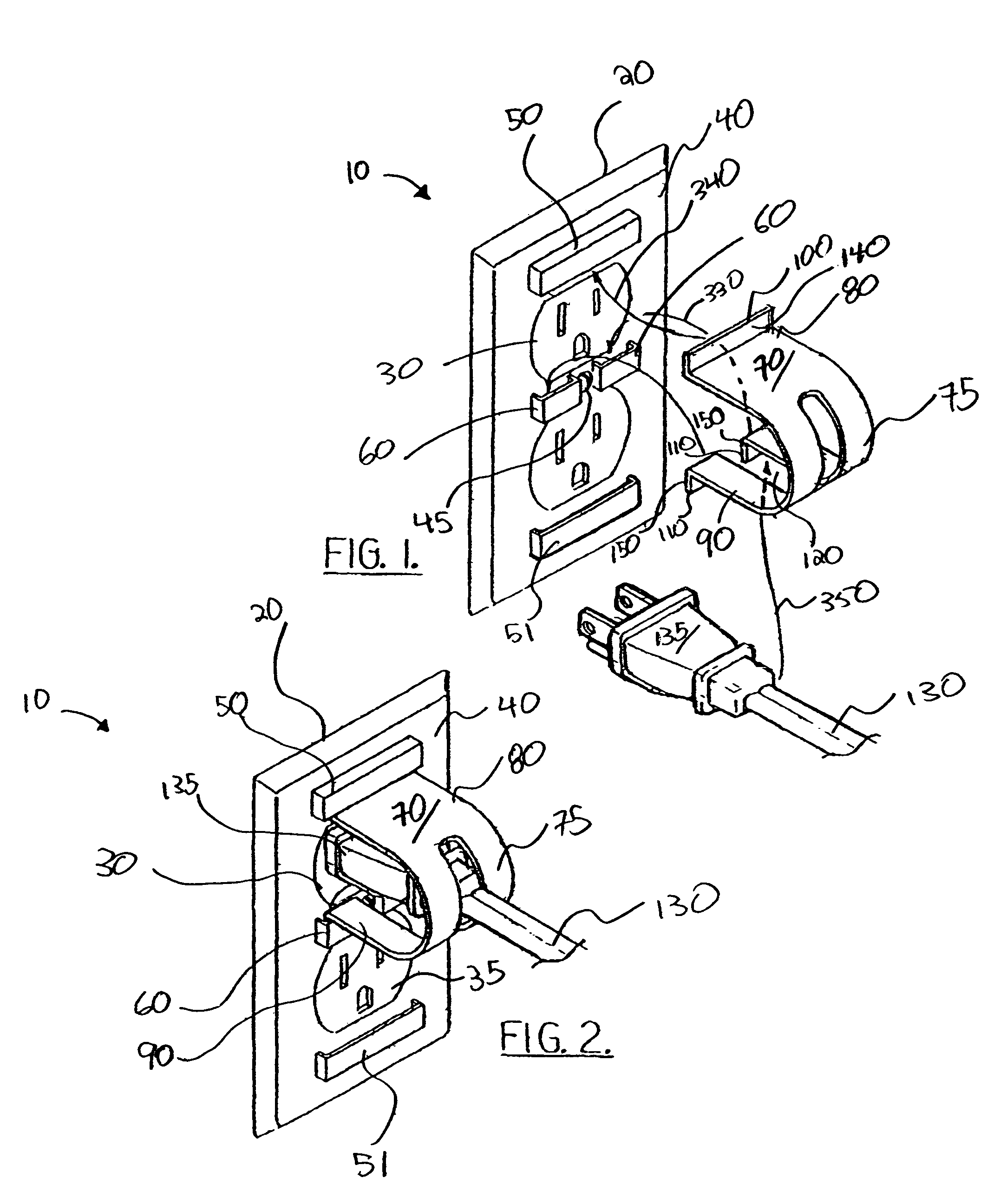 Retaining socket for electrical outlets