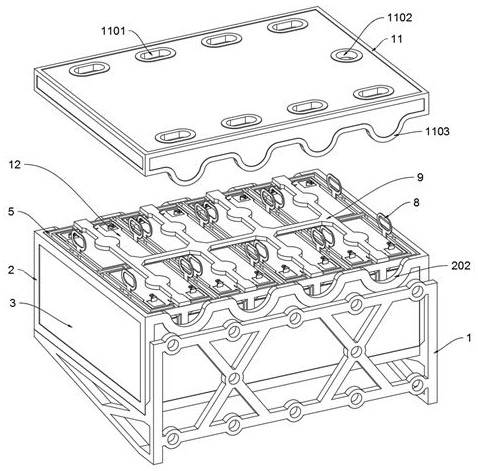 Fixing frame for storage battery pack of wind driven generator