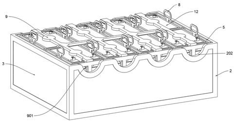 Fixing frame for storage battery pack of wind driven generator