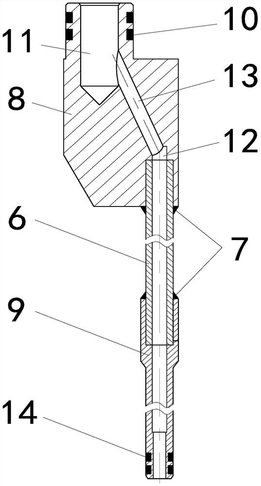 Method for long-distance wire passing or pressure guiding in narrow structure space