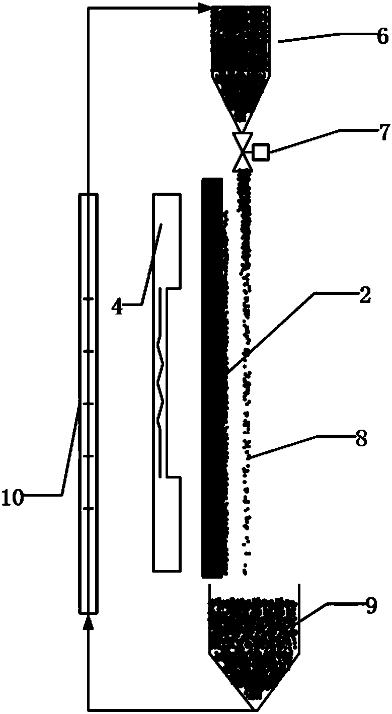 A heat absorber particle insulation method and device for tower-type solar thermal power generation