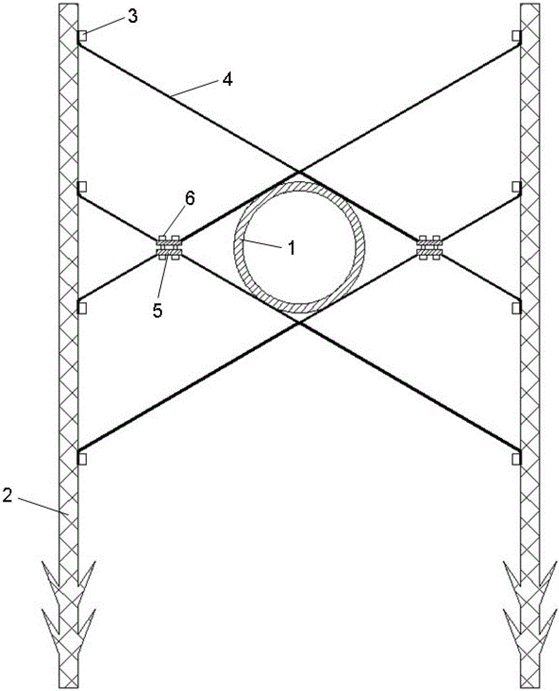 A method and device for preventing pipe body thawing in permafrost regions by using a flexible limit belt device