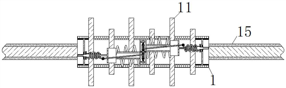 A device for eliminating creepage of tension insulator strings by using wire tension