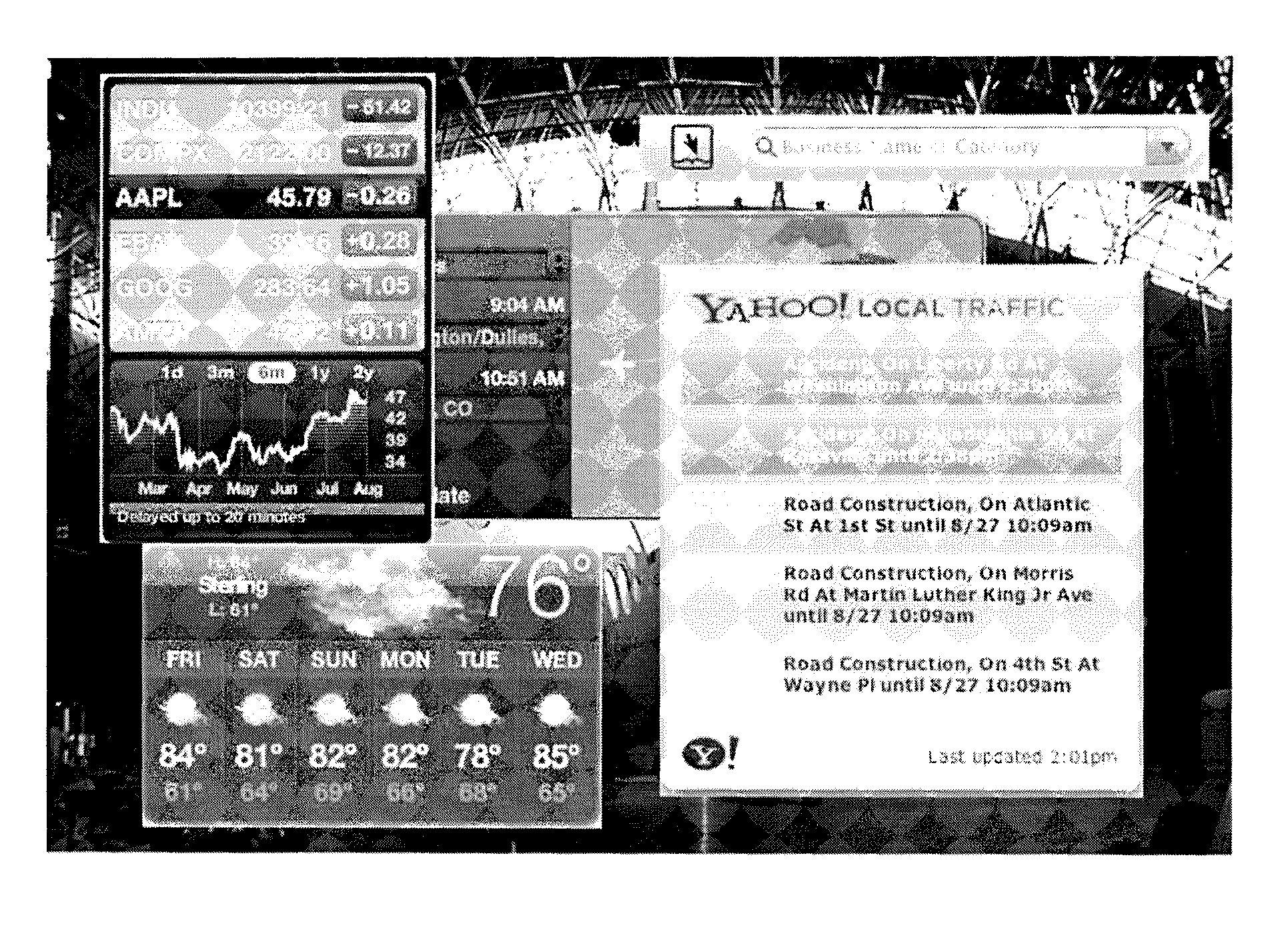 Self-contained mini-applications system and method for digital television