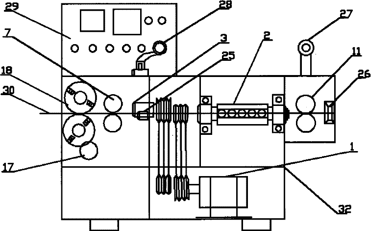 Fast and energy-saving automatic straightening and cutting machine