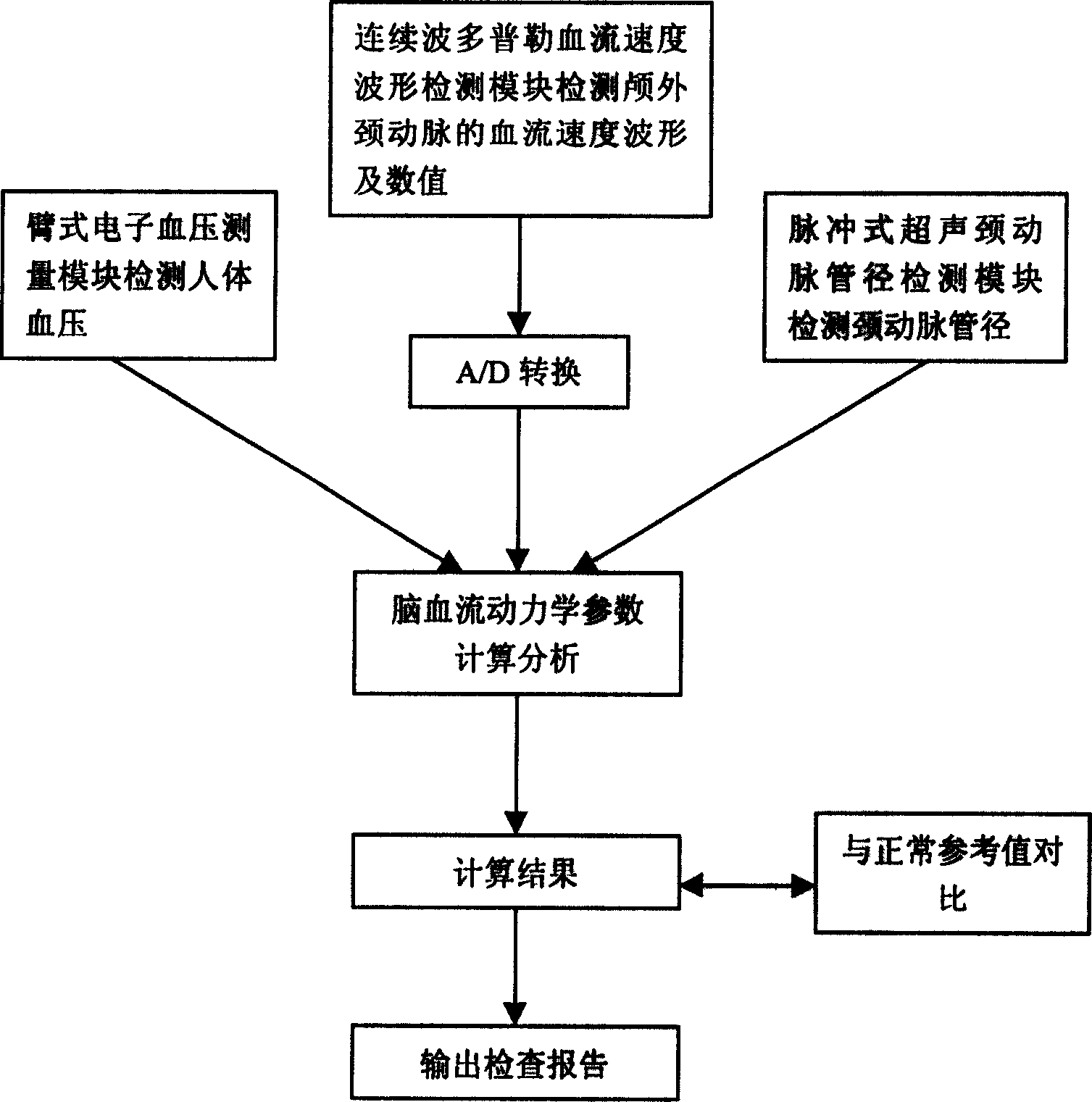 Cerebral blood circulation dynamic analysis method and instrument