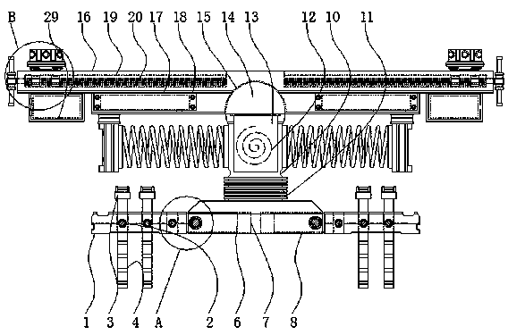 Convenient-to-calibrate balance mechanism with regulating and locating functions for robot