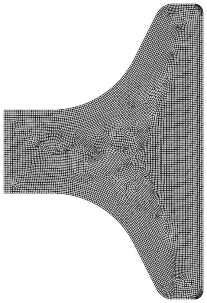 Finite element calculation method for continuous casting solidification heat transfer of beam blank