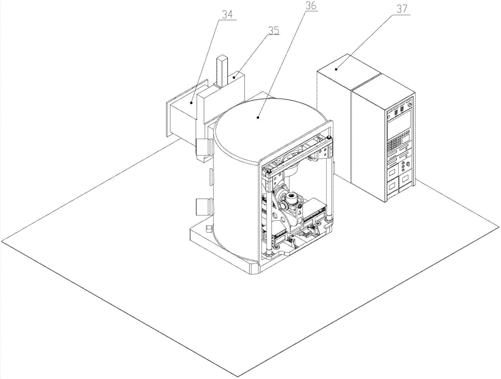 High-precision five-axis ion beam machining device with high dynamic performance and control method thereof