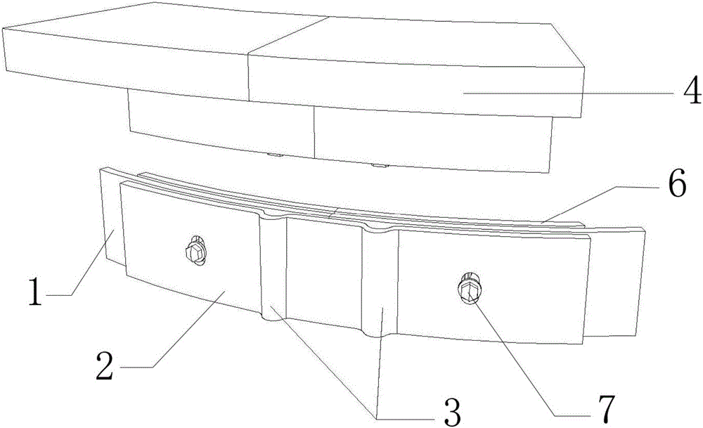 Arc-surface modeling decorative plate installation structure