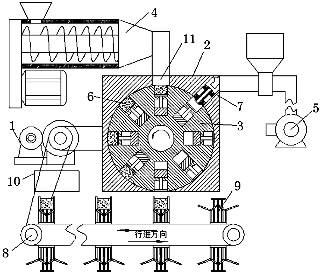 High efficient device for making billet from coal slime and application method thereof