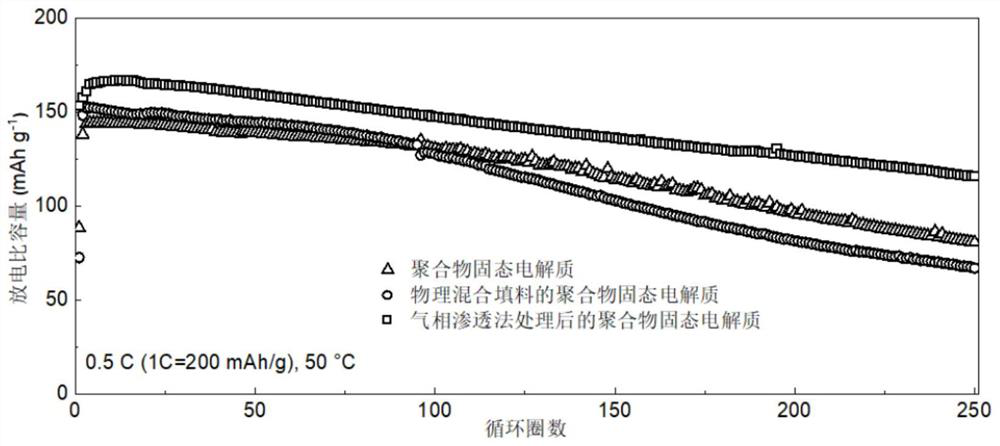 Preparation method and application of solid electrolyte polymer modified by gas phase permeation method