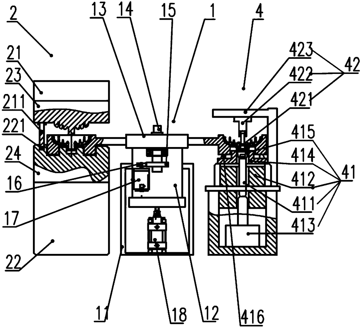 Integrated molding device of porcelain insulator