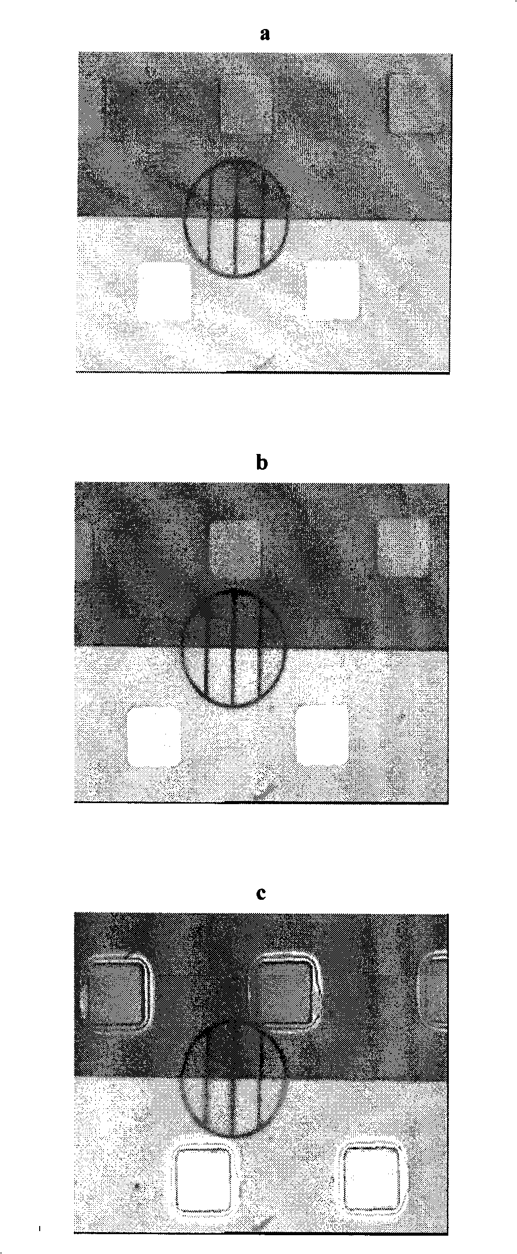 Metalization hatch method for cadmium telluride passivating film of mercury cadmium telluride infrared detecting chip