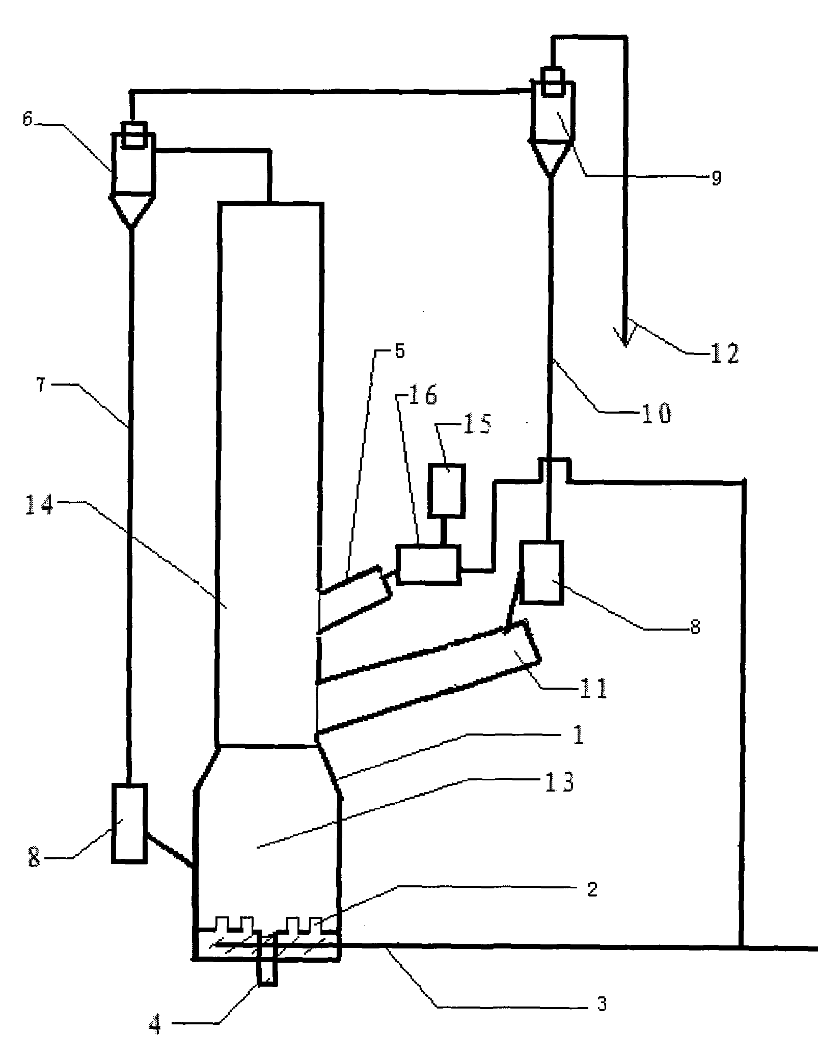 Household garbage coupling fluidized bed hierarchical pyrolytic gasifier