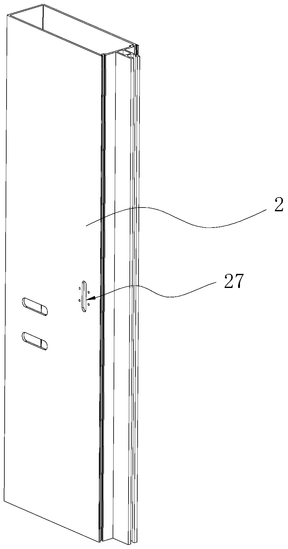 A curtain wall installation structure