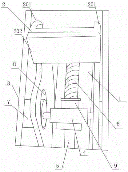 Mechanism for adjusting height of automobile glass in film plating process