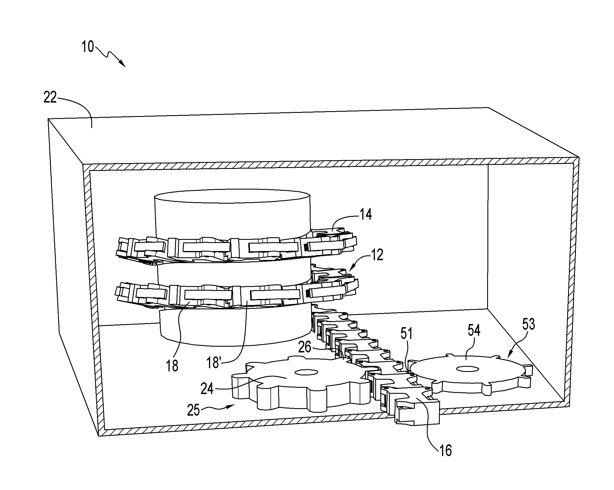 Single chain linear actuator