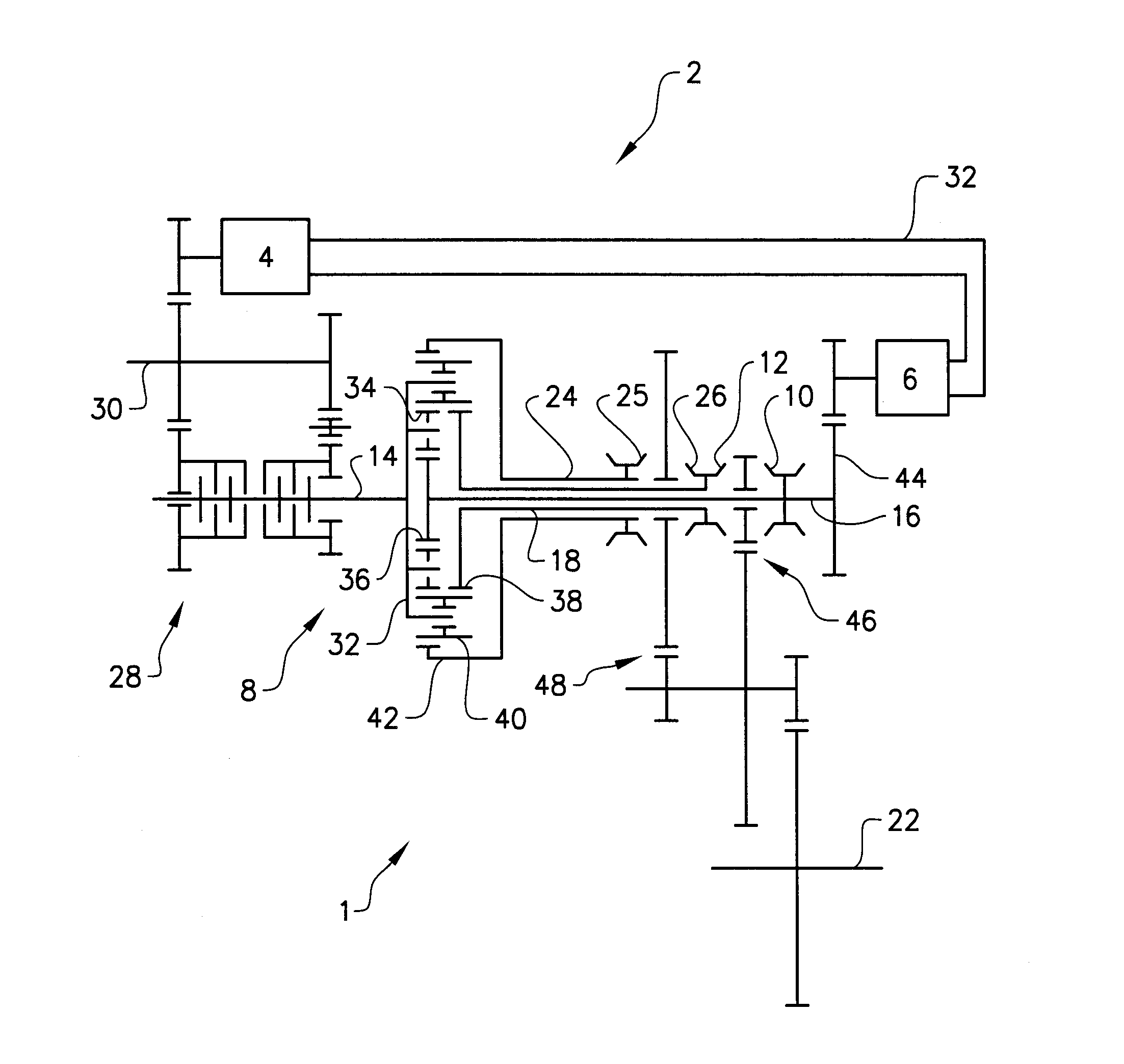 Method for controlling a power split continuously variable transmission and a power split continuously variable transmission