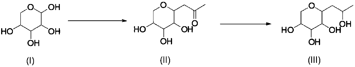 Synthetic method of hydroxypropyl tetrahydropyrantriol