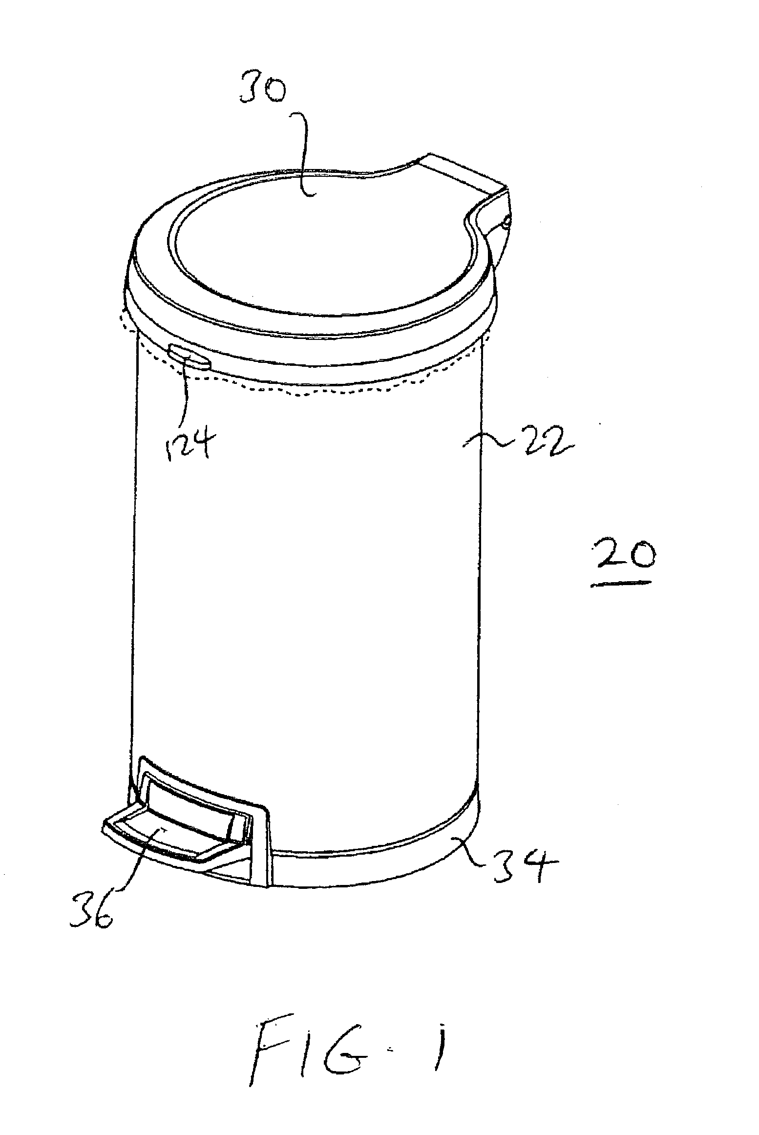 Step trash can having integrated base and base liner