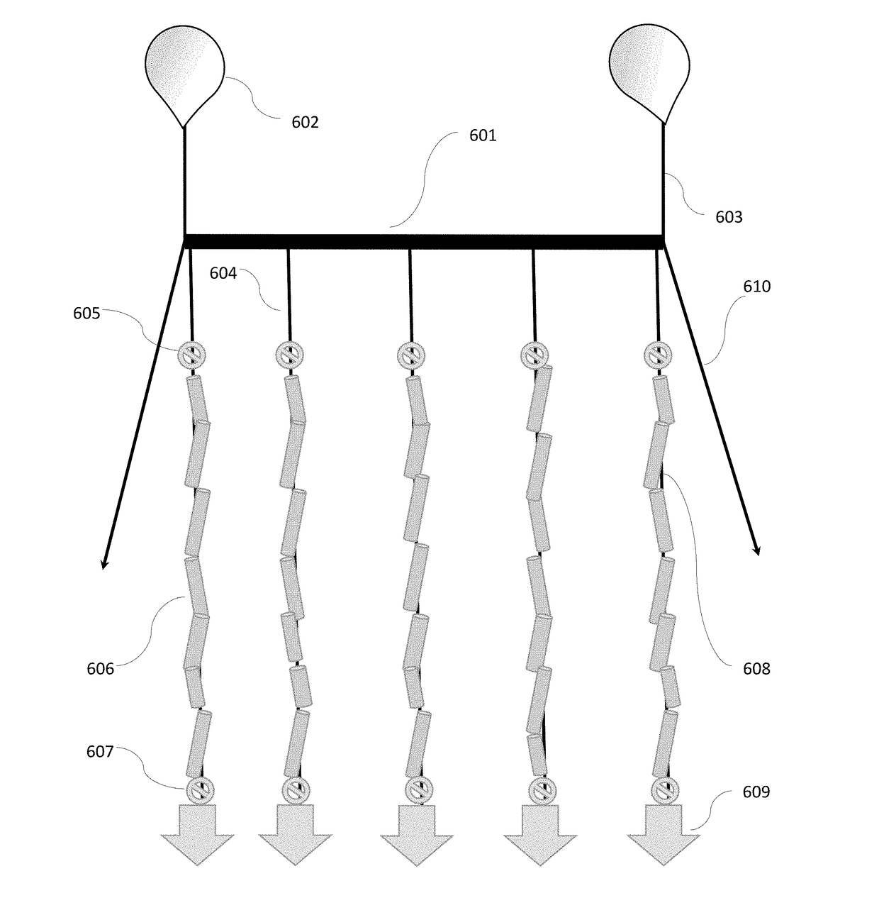 Coral nursery based on overgrowth of a tensioned line