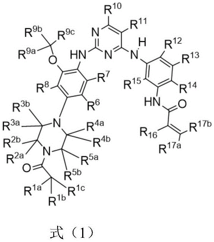 Substituted diaminopyrimidine compound, composition comprising compound and application of compound