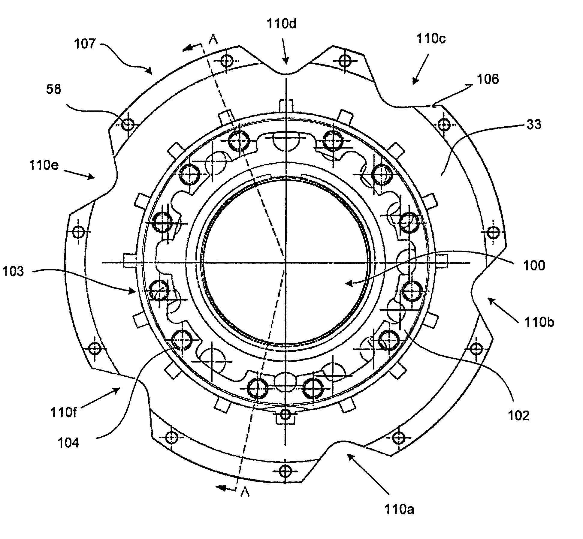 Asymmetrical brake torque plate back leg