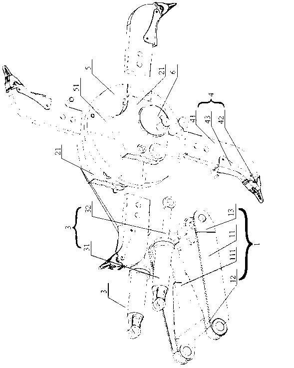 Bulldozer and earth-loosening device thereof