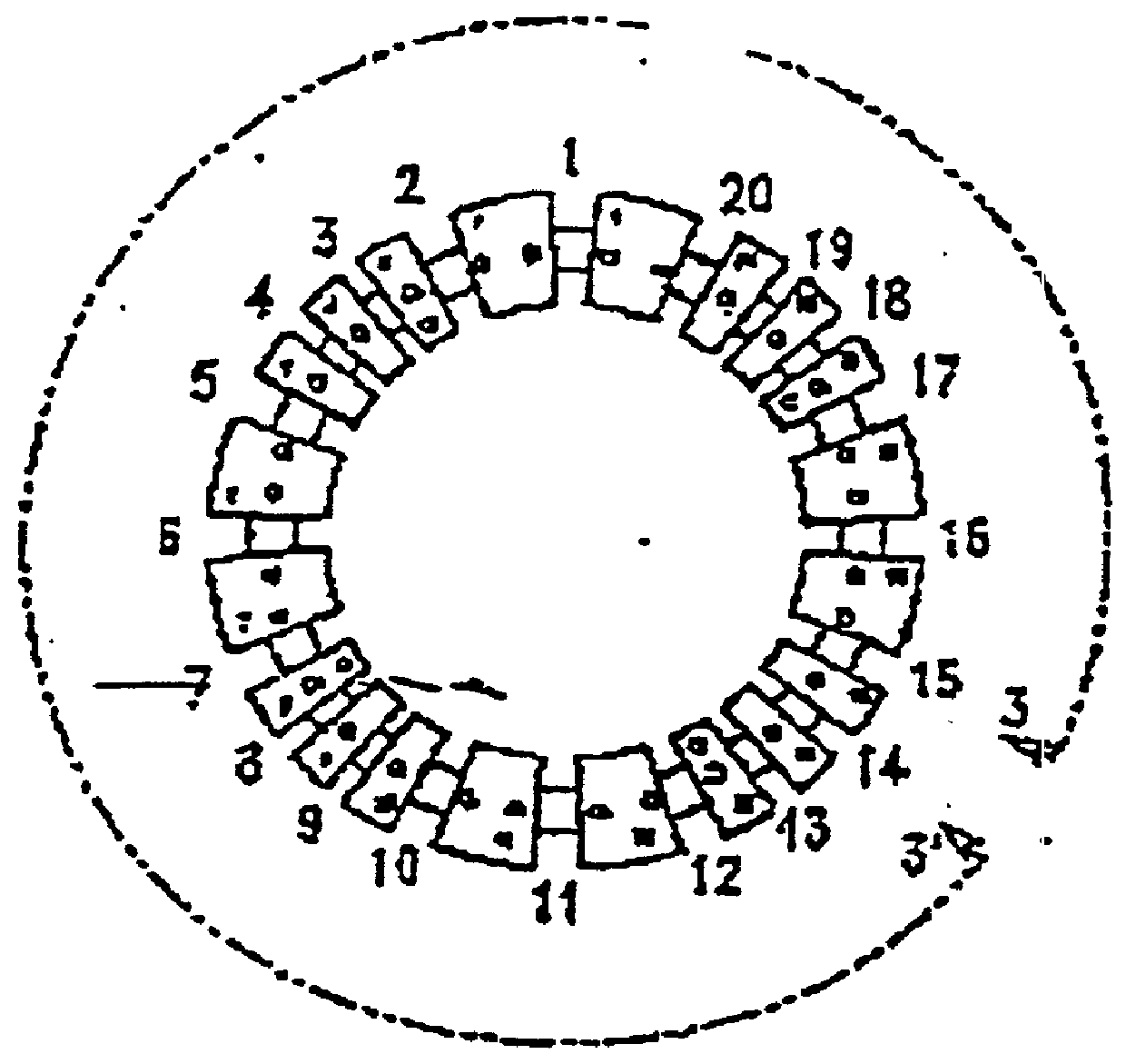 Simplified fabrication method of toroidal charged particle deflector vanes