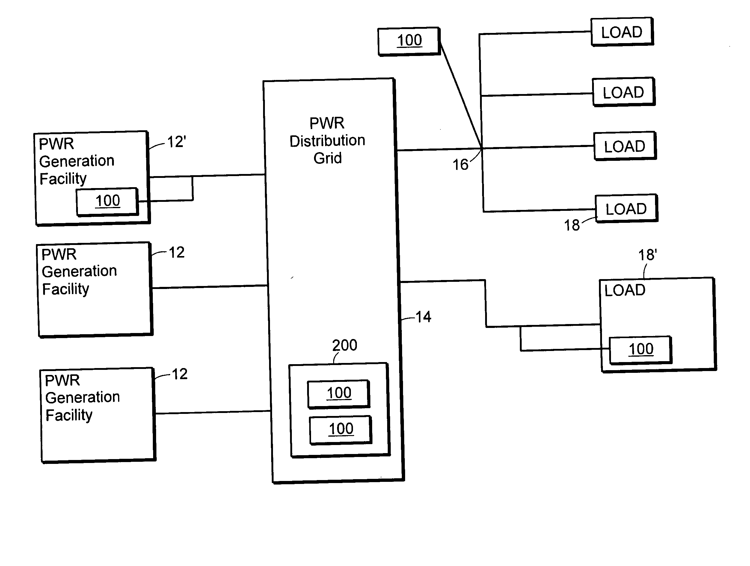 Methods, systems and apparatus for regulating frequency of generated power using flywheel energy storage systems with varying load and/or power generation