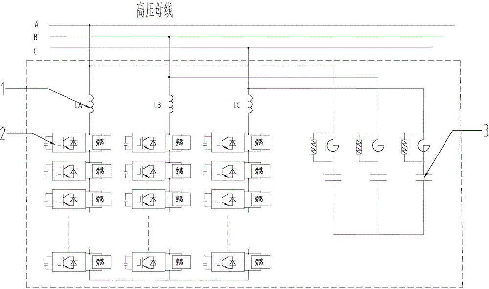 Hybrid active power filter with high voltage chain-type structure and control method thereof