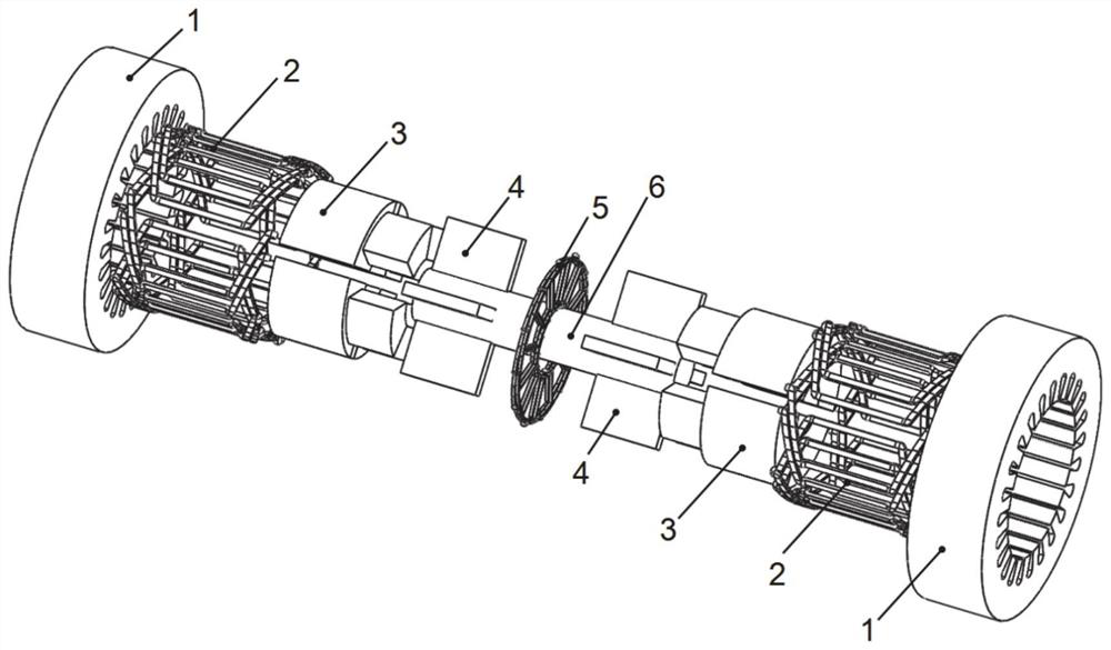 Hybrid magnetic circuit permanent magnet synchronous motor for electric automobile and driving method thereof