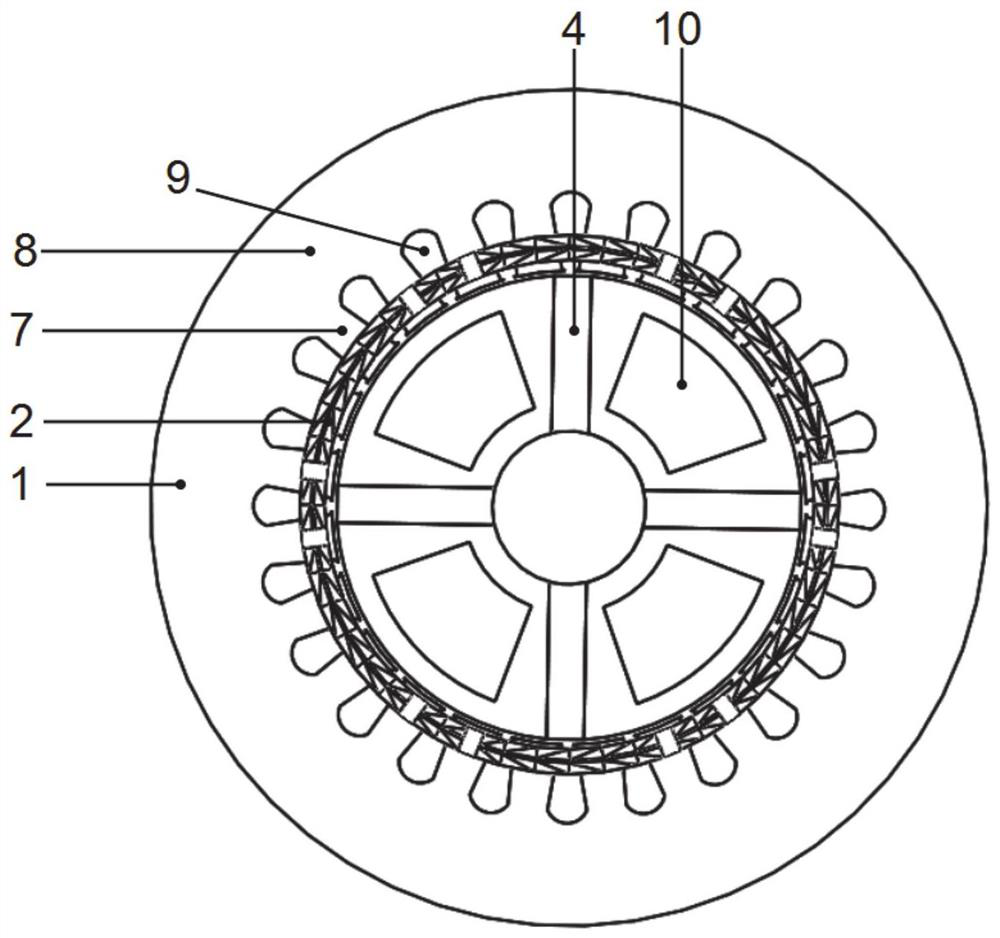 Hybrid magnetic circuit permanent magnet synchronous motor for electric automobile and driving method thereof