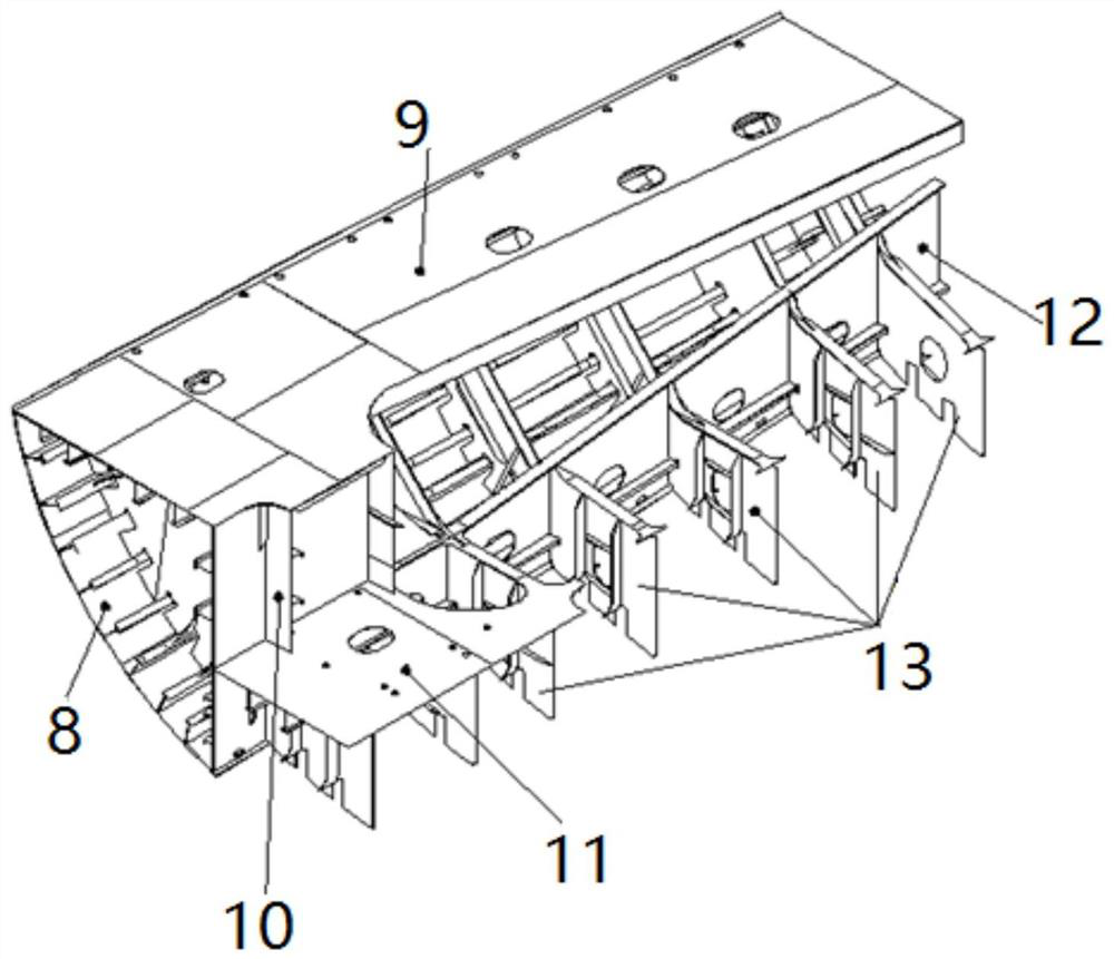 Method for constructing bilge section of fuel tank of dual-fuel container ship