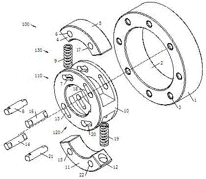 Wedge block type clutch