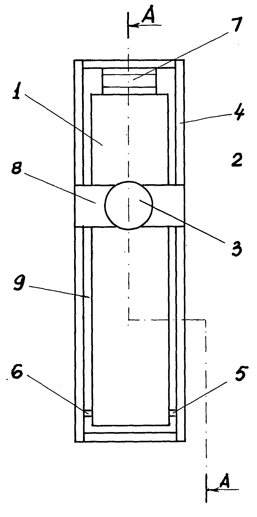 Loudspeaker based on the " center of percussion" or the " sweet spot" point, with gas filled hollow oscillating member and fluid flooded voice coil