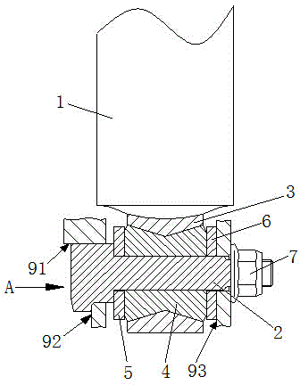 Shock absorber installation structure