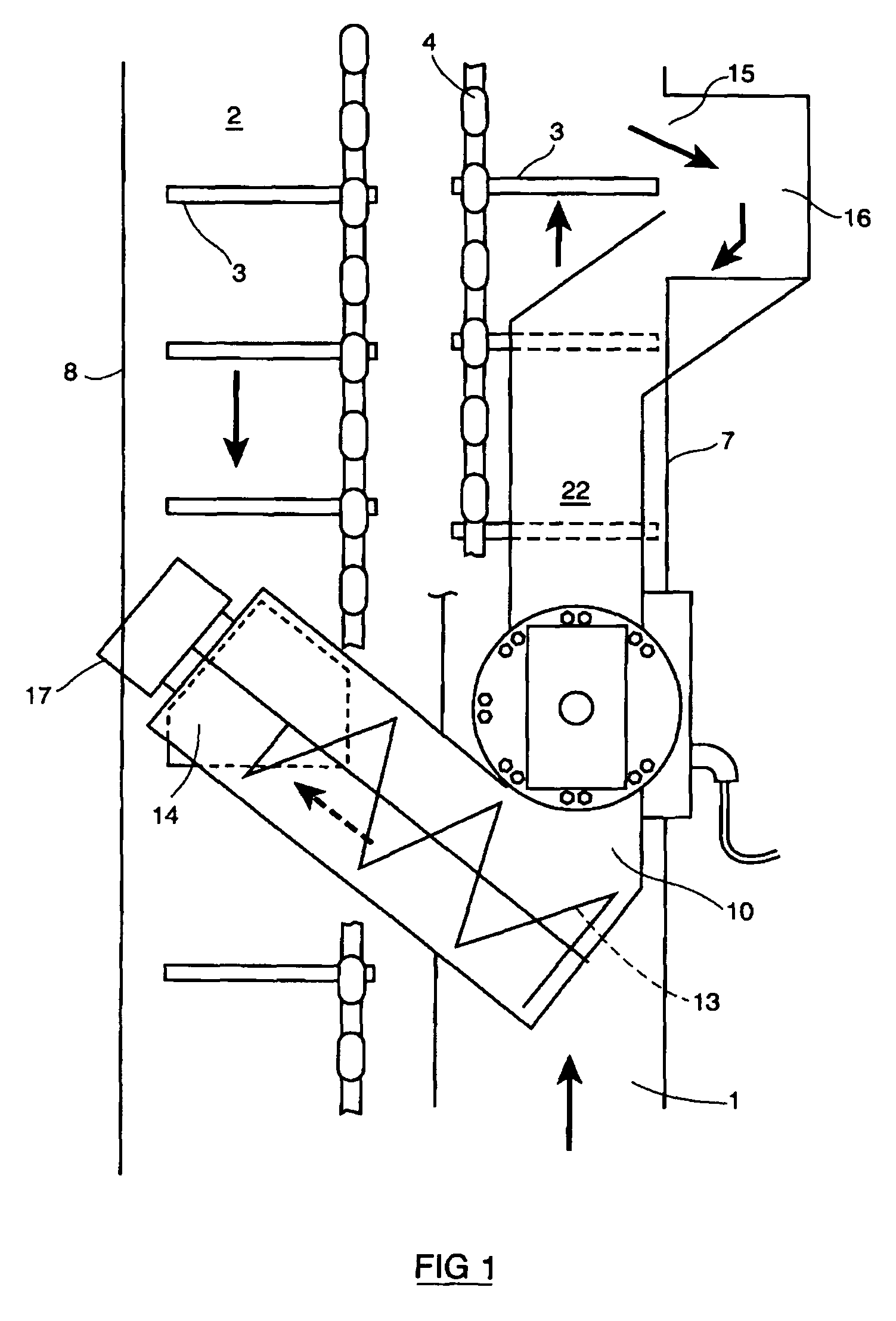 Apparatus for analysing composition of crops in a crop elevator