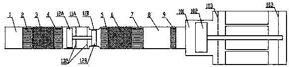 A cascaded thermoacoustic power generation device