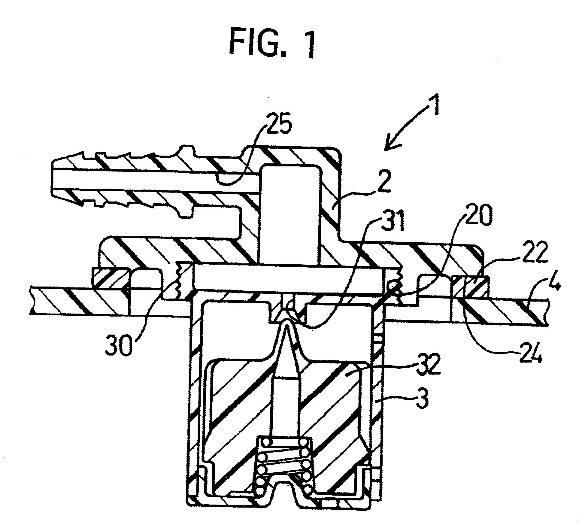 Valve attached to fuel tank